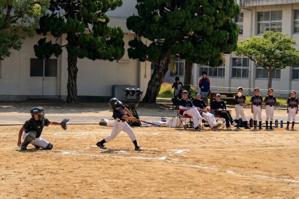 ソフトボールの打撃練習